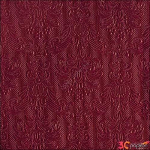 Szalvéta Ambiente Elegance ruby red dombornyomott 33x33cm, 15db-os papírszalvéta 33x33cm,15db-os