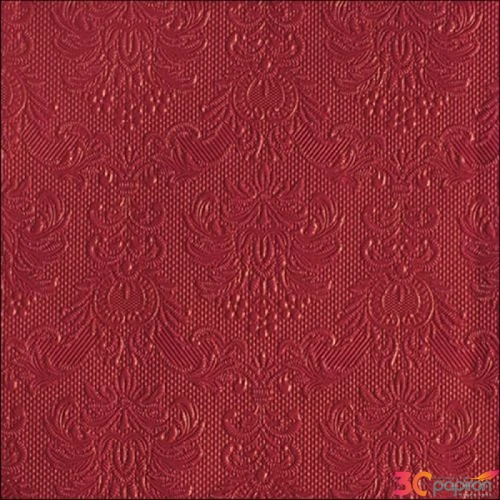 Szalvéta Ambiente Elegance dark red dombornyomott 40x40cm,15db-os