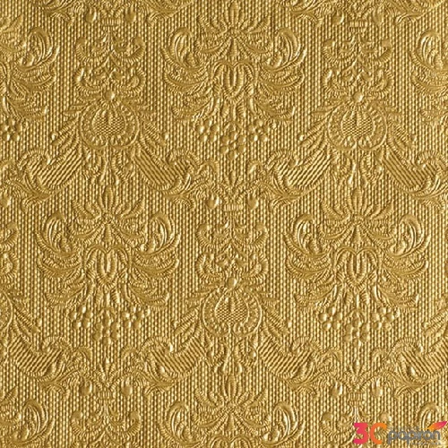 Szalvéta Ambiente Elegance Gold ag dombornyomott 33x33cm 3rétegű 15db/csom