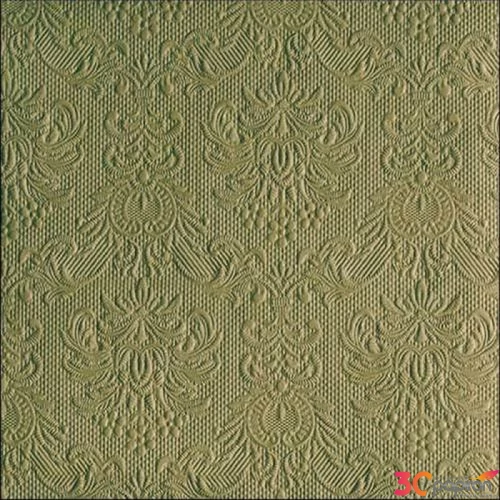 Szalvéta Ambiente Elegance Green Leaf dombornyomott papírszalvéta 4 40x40cm,15db-os