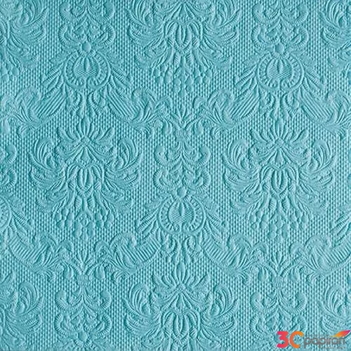 Szalvéta Ambiente Elegance Light Petrol dombornyomott 40x40cm,15db-os