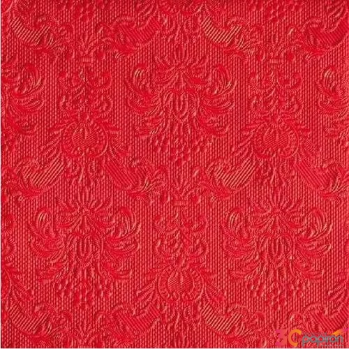 Szalvéta Ambiente Elegance red dombornyomott 40x40cm,15db-os