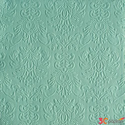 Szalvéta Ambiente Elegance Pale Aqua dombornyomott 40x40cm,15db-os