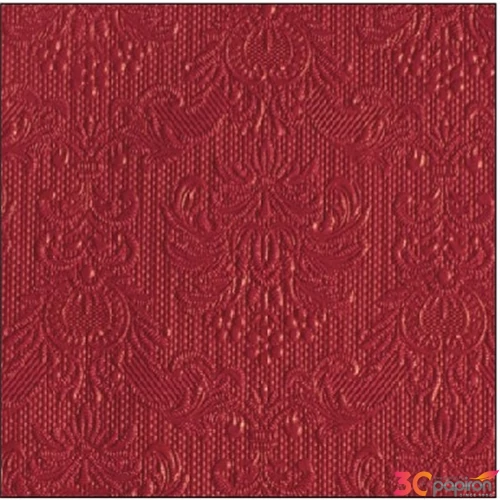Szalvéta Ambiente Elegance Elegance dark red dombornyomott papírszalvéta 25x25cm,15db-os