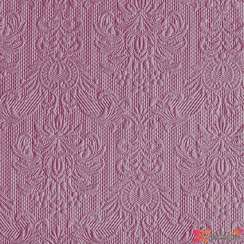 Szalvéta Ambiente Elegance Pale Rose dombornyomott 33x33cm 3rétegű 15db/csom