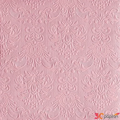Szalvéta Ambiente Elegance Pastel Rose dombornyomott 40x40cm,15db-os