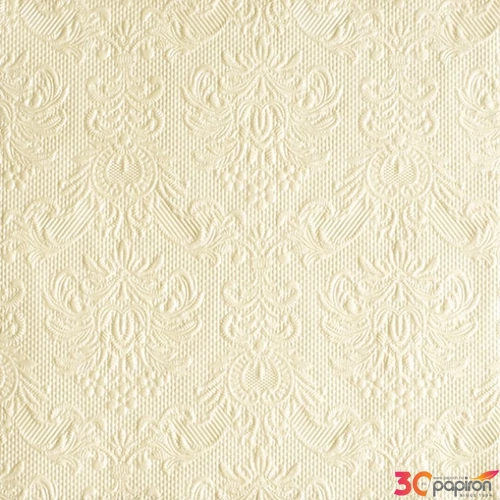 Szalvéta Ambiente Elegance Pearl Cream dombornyomott 33x33cm 3rétegű 15db/csom
