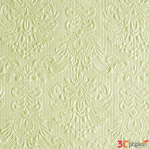 Szalvéta Ambiente Elegance Elegance pearl green dombornyomott papírszalvéta 25x25cm,15db-os