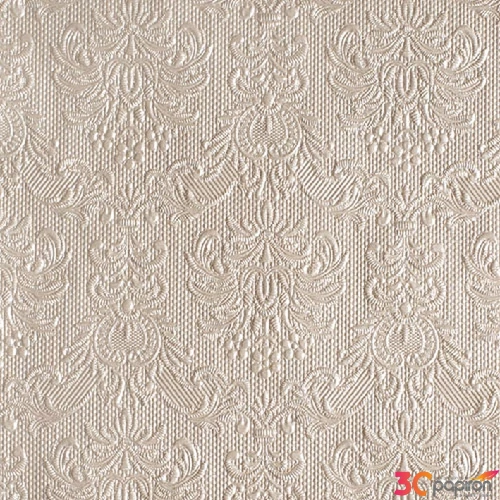 Szalvéta Ambiente Elegance pearl taupe dombornyomott 40x40cm,15db-os