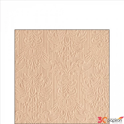 Szalvéta Ambiente Elegance Elegance beige dombornyomott papírszalvéta 25x25cm,15db-os