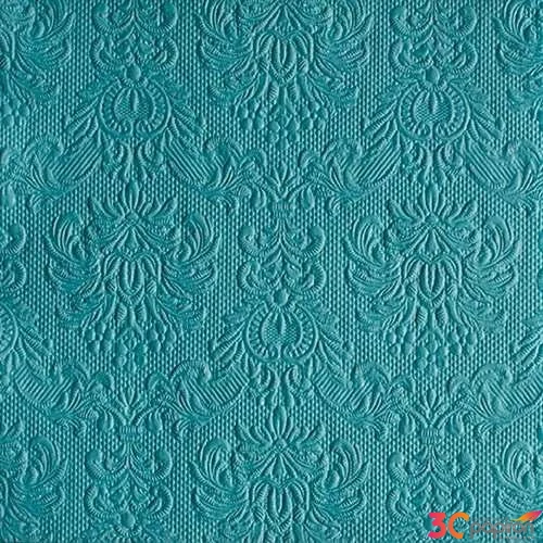 Szalvéta Ambiente Elegance Petrol dombornyomott 40x40cm,15db-os