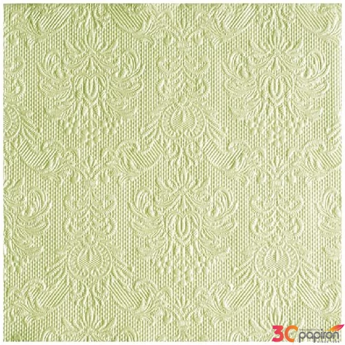 Szalvéta Ambiente Elegance Green pearl dombornyomott 40x40cm,15db-os