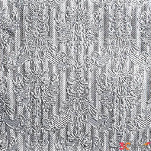 Szalvéta Ambiente Elegance Silver ag dombornyomott 33x33cm 3rétegű 15db/csom