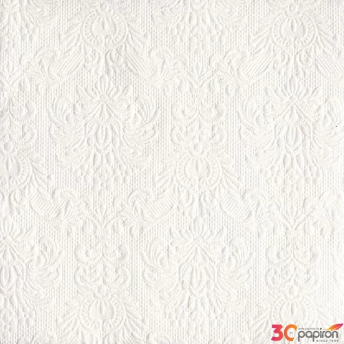 Szalvéta Ambiente Elegance white dombornyomott 40x40cm,15db-os
