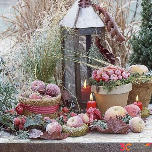 Szalvéta Ambiente Frozen Fruits 33x33cm 3rétegű 20db/csomag 33312195 Karácsonyi szalvéta.