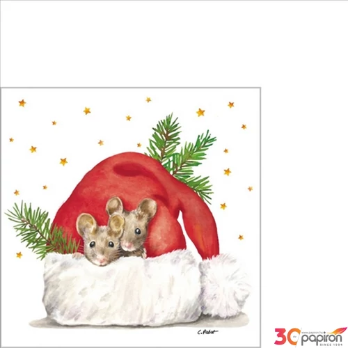 Szalvéta Ambiente 25x25cm Get cozy papírszalvéta papírszalvéta 25x25cm,15db-os