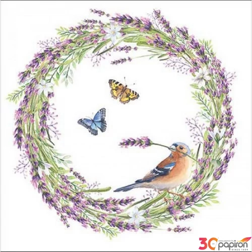 Szalvéta Ambiante Chaffinch white papír papírszalvéta 33x33cm,20db-os