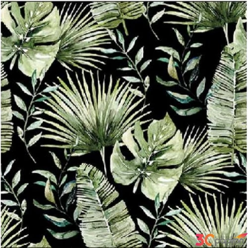 Szalvéta Ambiante jungle Jungle leaves black papírszalvéta 25x25cm,15db-os