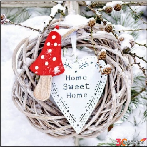 Szalvéta Ambiante Home Sweet Home papírszalvéta 25x25cm,15db-os