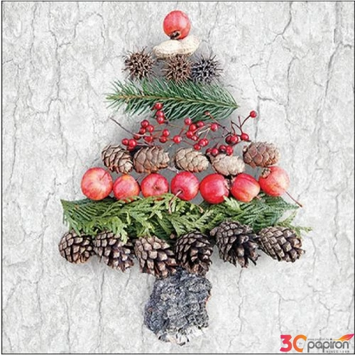Szalvéta Ambiante Deco tree grey papír papírszalvéta 33x33cm,20db-os