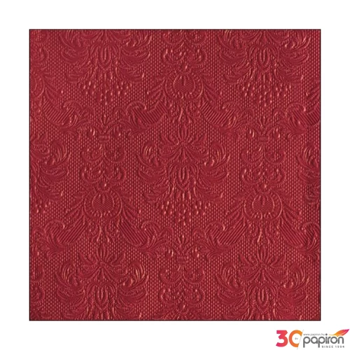 Szalvéta Ambiente Elegance dark red dombornyomott 33x33cm, 15db-os papírszalvéta 33x33cm,15db-os