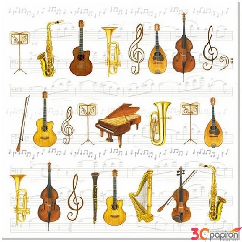 Szalvéta Ambiente Orchestra dombornyomott 33x33cm, 3rétegű 20db/csomag