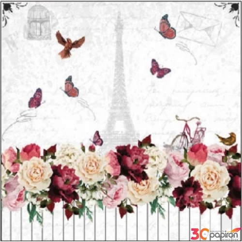 Szalvéta Ambiante Romantic Paris papírszalvéta 25x25cm,15db-os