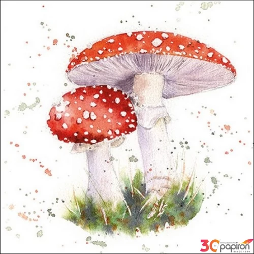 Szalvéta Ambiante Painted Fly Agaric papírszalvéta 33x33cm,20db-os