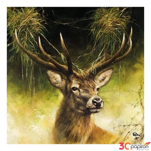 Szalvéta Ambiente Proud Deer 33x33cm 3rétegű, 20db/csomag