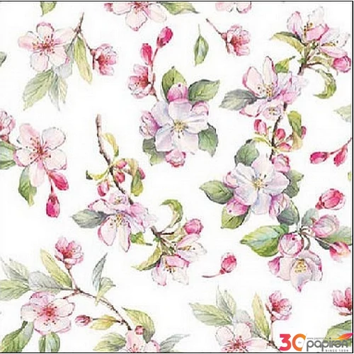Szalvéta Ambiente spring blosom white 25x25 3rétegű, 20db/csomag 12518160