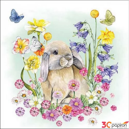 Szalvéta Ambiante Little rabbit papírszalvéta 33x33cm,20db-os