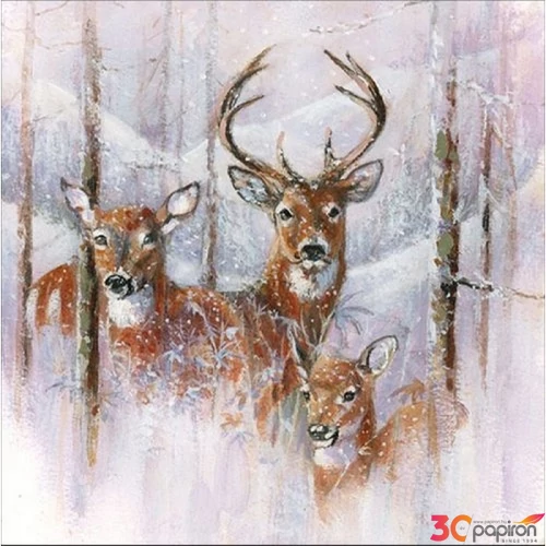 Szalvéta Ambiante Widl erness Stag papírszalvéta 33x33cm,20db-os