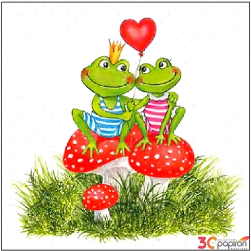 Szalvéta Ambiente szívecskés love 25x25 3rétegű, 20db/csomag 12518180