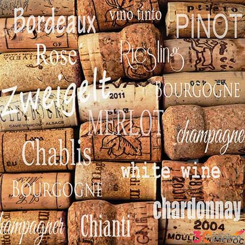 Szalvéta Ambiante Wine Corks papírszalvéta 25x25cm,15db-os