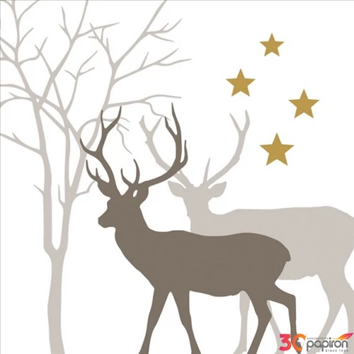 Szalvéta Ambiente Winter Deers papírszalvéta 33x33cm,20db-os