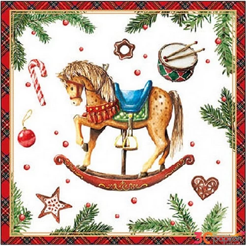 Szalvéta  Classic rocking hors 25x25cm, 20db-os