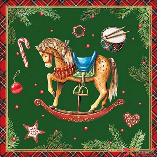Szalvéta  Classic rocking hors 33x33cm, 20db-os