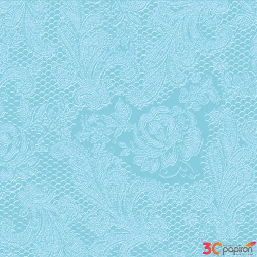 Szalvéta dombornyomott 33x33cm Lace embossed aqua dombornyomott papírszalvéta 33x33cm,20db-os