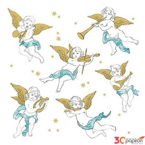 Szalvéta karácsonyi Angels in the Sky papírszalvéta 33x33cm,20db-os