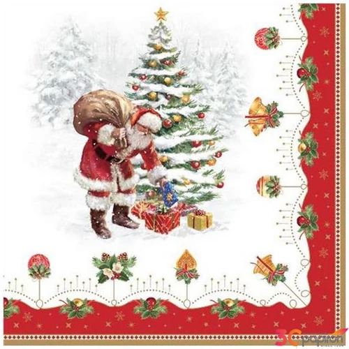 Szalvéta karácsonyi , Nostalgic Christmas papírszalvéta 33x33cm,20db-os