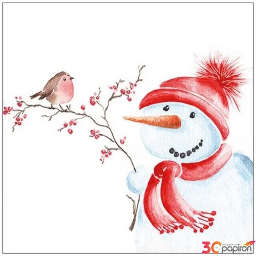 Szalvéta Ambiante Bird On Twig papír papírszalvéta 33x33cm,20db-os