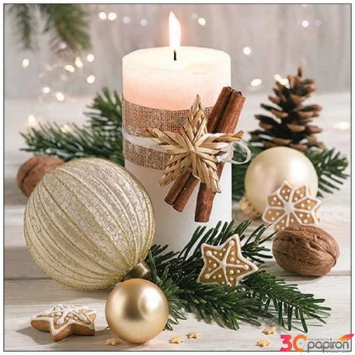 Szalvéta Ambiante Christmas decoration papír papírszalvéta 33x33cm,20db-os