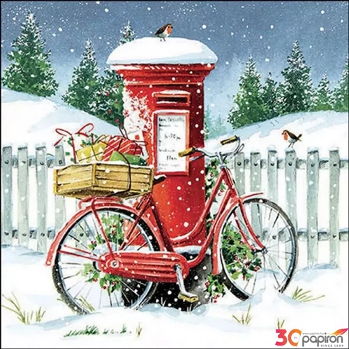 Szalvéta Ambiante Delivery bike papír papírszalvéta 33x33cm,20db-os