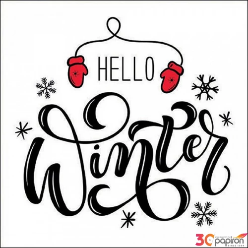 Szalvéta Ambiante Hello winter papír papírszalvéta 33x33cm,20db-os