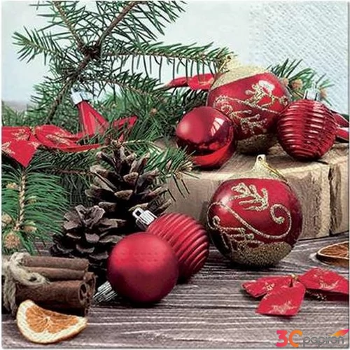 Szalvéta karácsonyi Holiday Time papírszalvéta 33x33cm,20db-os