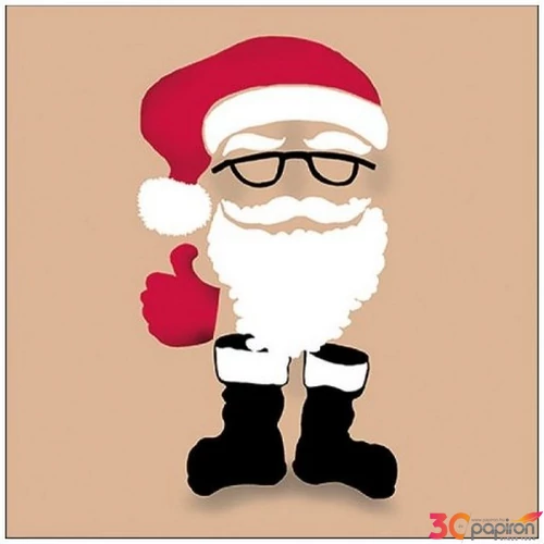 Szalvéta Ambiante Invisible Santa Brown papírszalvéta 33x33cm,20db-os