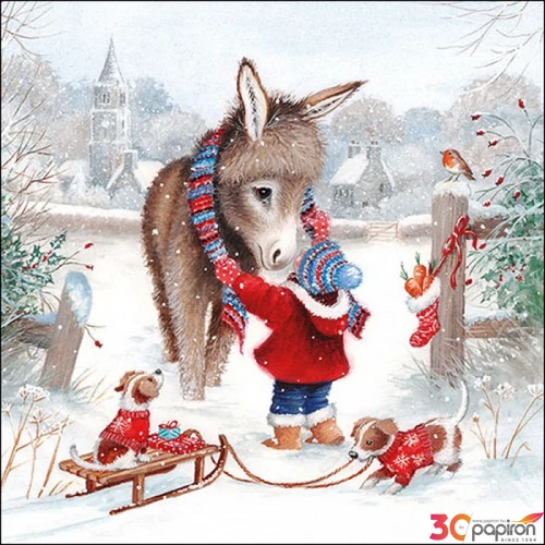 Szalvéta Ambiante Keeping Warm papírszalvéta 33x33cm,20db-os