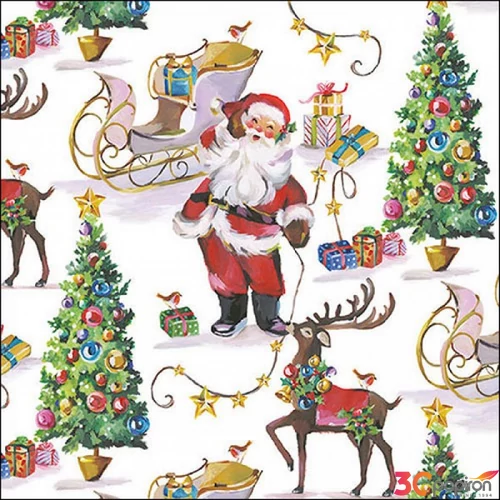 Szalvéta Ambiante Laughing santa papírszalvéta 33x33cm,20db-os