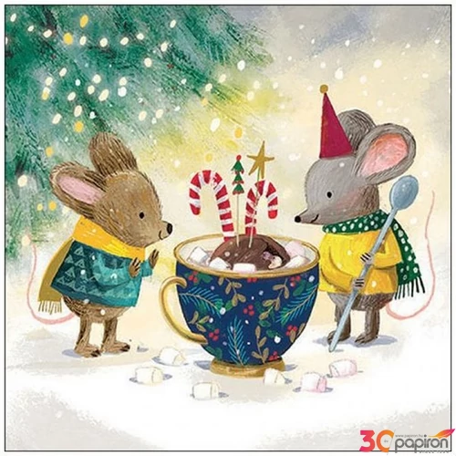 Szalvéta Ambiante Marshmallow festivity papírszalvéta 33x33cm,20db-os