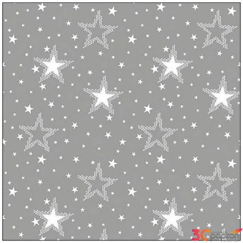 Szalvéta Ambiante Night sky white/silver papírszalvéta 33x33cm,20db-os